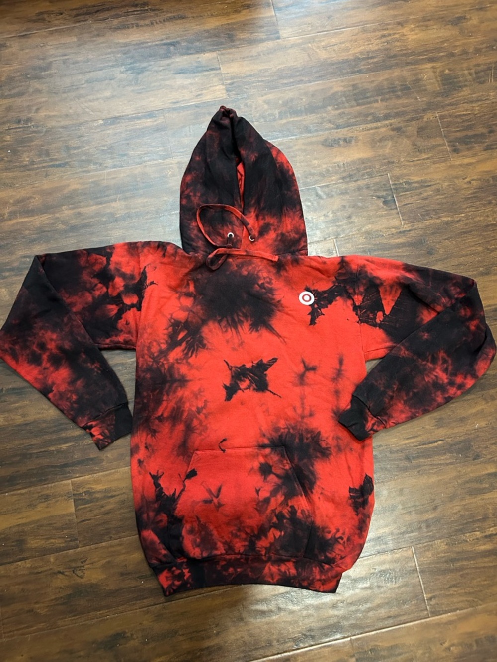 Target Red and Black Tie-Dye Pullover Hoodie